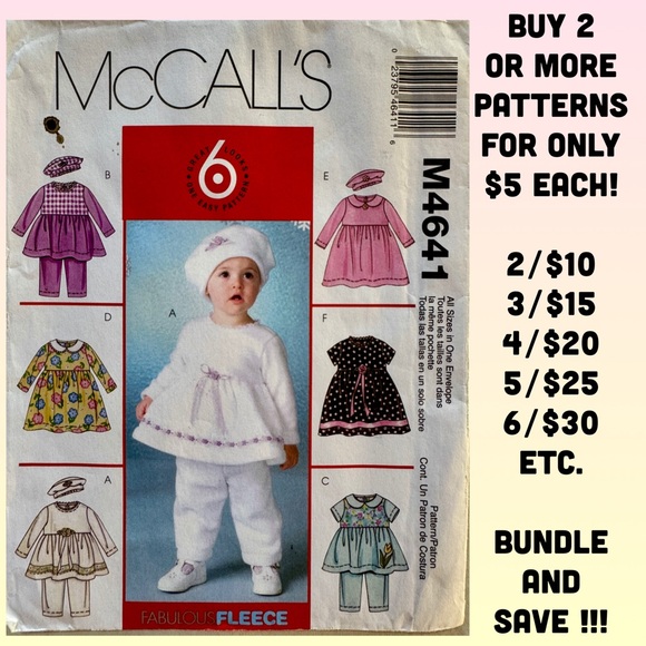 McCall's M4641 Dress Pants Top Hat Sewing Pattern Uncut (S,M,L,XL  13-24 lbs) - Picture 1 of 10